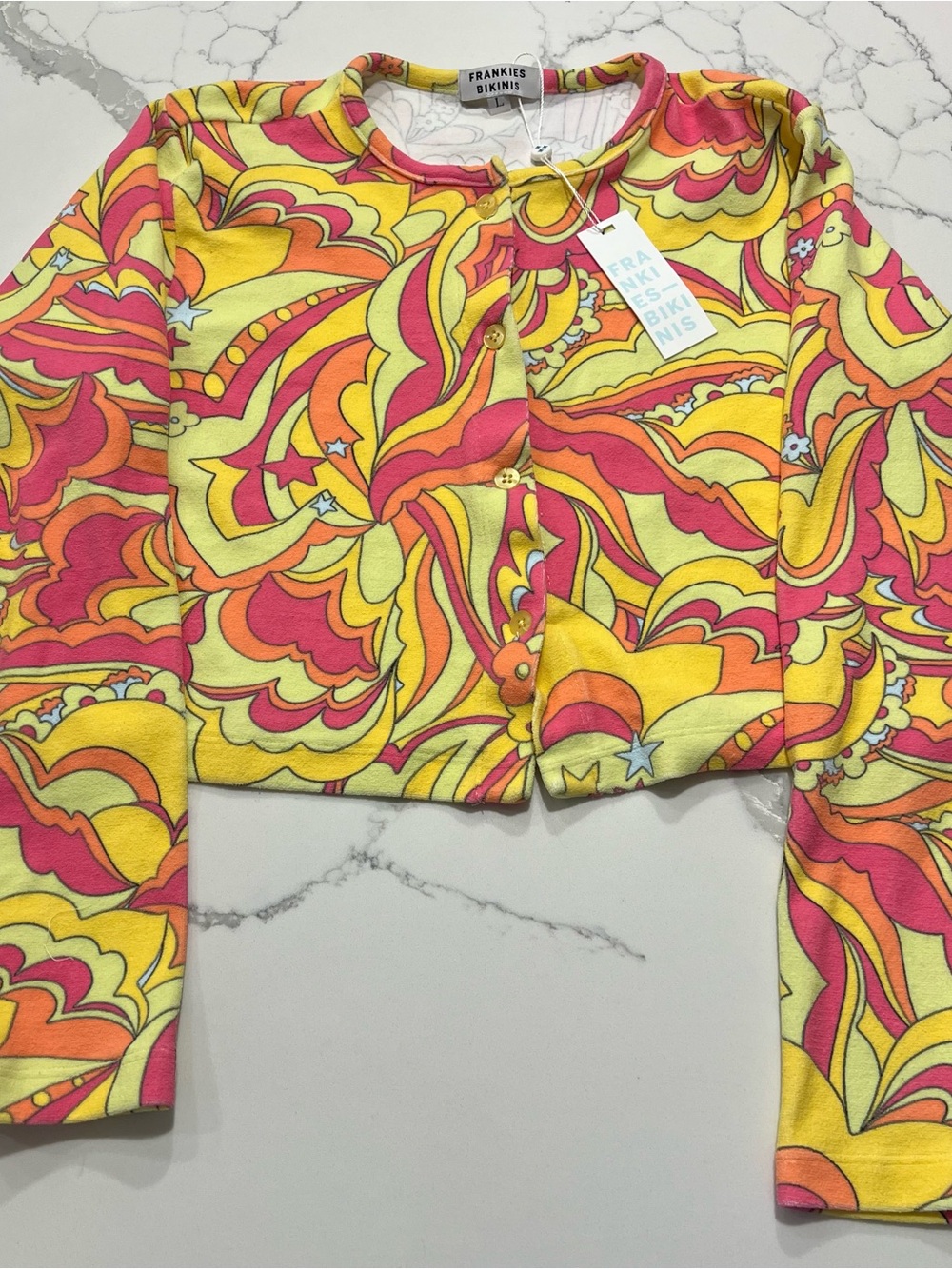 FRANKIES BIKINIS Cheri Terry Cardigan - Size L (Sold out online)❤️